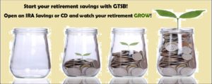Let us help you invest for retirement. Open an IRA Savings ar CD Today.
